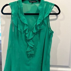Green medium express design studio v neck blouse